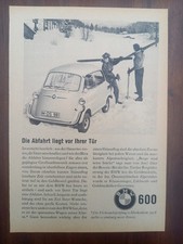 BMW 600, Abfahrt, micro car, Kleinstwagen, Werbung advert pubblicità, 1959