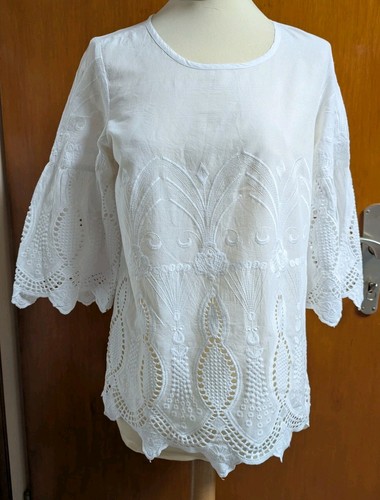 Lochstickerei boho bluse - lochstickerei,