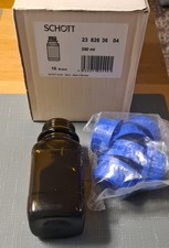 Schott Laborflaschen 250 ml braun mit Schraubverschluss – Neu & OVP