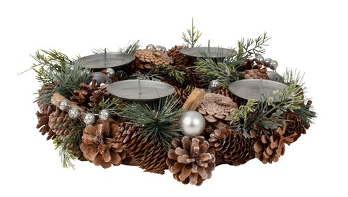Weihnachtlicher adventskranz - weihnachtlicher,