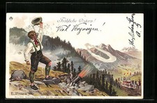 Künstler-AK E. Döcker: Mann