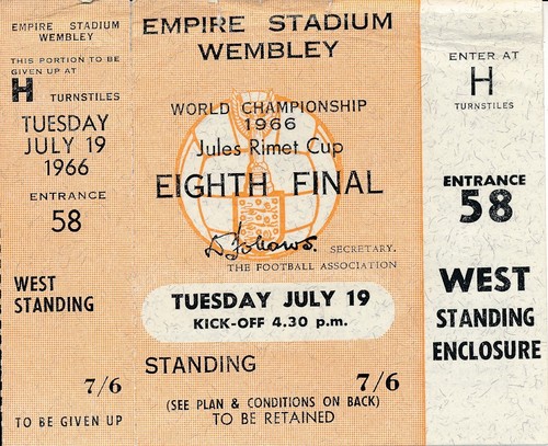 Ticket 1966 england - wm,