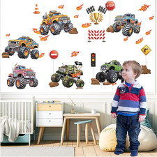 Traktor Rennwagen Wandtattoo