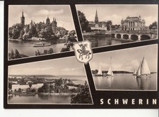 (9768) AK DDR Mecklenburg Schwerin Schloß Am Schweriner See Wappen ...