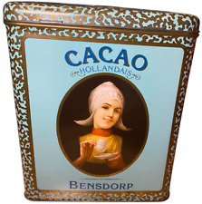 Cacao Bensdorp Hollandais Kakao Blech Dose Sammeldose Werbung Retro Vintage rar