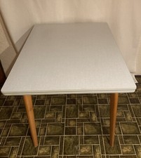 50er Esstisch Vintage Holz ausziehbar Retro Küchentisch Resopal Tisch 90x70CM