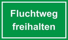 Fluchtweg freihalten 150 x 250
