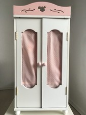 Puppen Schrank Weiß Rosa