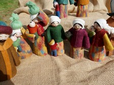 Filz Puppe Handarbeit 100%Merino Schafwolle aus Kirgisien Nationale Kunstpuppe  