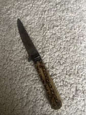 A.W. Jr. Solingen Anton Wingen - Handarbeit Jagdmesser mit Horngriff