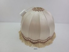 Deckenlampe Hängelampe Schlafzimmer DDR Stoff Fransen Plissee Beige #258479