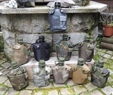 US Feldflasche 1L Bundeswehr BW Trinkflasche mit Nylonbezug versch. Modelle