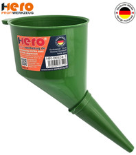 HERO Trichter Einfülltrichter stabil Kunststoff Benzintrichter Sieb grün