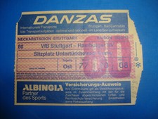 90/91 Ticket VFB Stuttgart Hamburger SV HSV Sammler Eintrittskarte Bundesliga