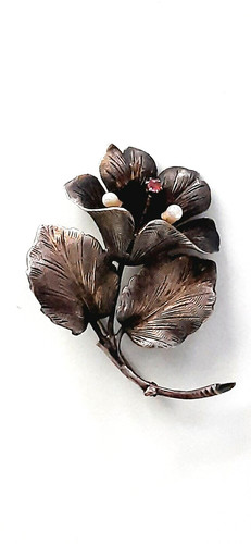 Jugendstil silber brosche - silber,