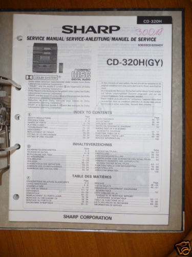 Service manual sharp - service-manual, cd-320h