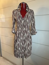 Diane von Fürstenberg Wickelkleid Megan 100% Silk Seide Taschen Kragen Gr.10