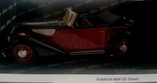 Schuco 1:18 BMW 327 Cabrio schwarz/bordeaux mit Schlüssel & Werkzeug 