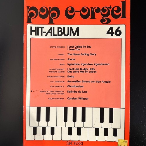 Noten pop orgel - -, e-orgel