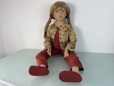 Künstlerpuppe Sammler Christine Orange Porzellan Puppe 100 cm. Top Zustand 