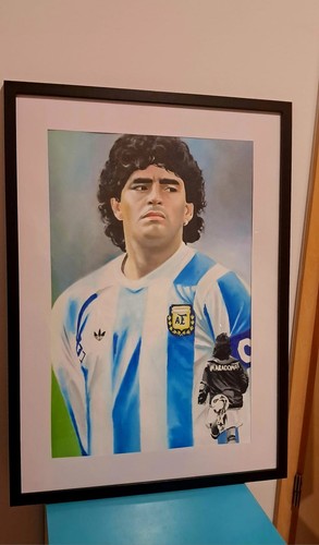 Maradona portrait aus öl - maradona,