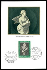 VATIKAN MK 1962 KONZIL GEMÄLDE RAFFAEL MAXIMUMKARTE MAXIMUM CARD MC CM cs66