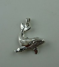 Sterling silber anhänger wal - silber,
