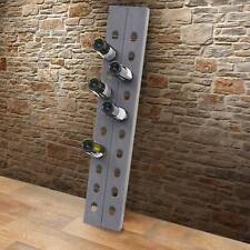 B-Ware Deko-Rüttelbrett, Flaschenregal Weinregal 20 Flaschen, Shabby-Look, grau