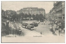 V7843/ Frankfurt M. Schillerplatz Straßenbahn AK 1901