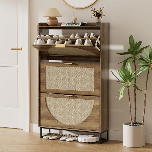 Schuhkommode rattan - rattan, 3