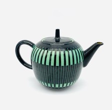 Hedwig Bollhagen, Kaffeekanne, Teekanne, Handarbeit, grün schwarz, 50 ziger Jahr