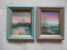 2 kleine Seidenbilder -