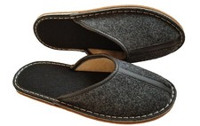 Pantoffeln Hausschuhe Filz Filzpantoffeln Gummi Sohlen Herren Gr. 40-50 Latschen
