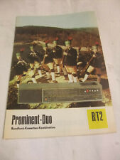 DDR Kult alte Werbung Reklame Prospekt RFT Kasetten - Radio Prominent-Duo 1976