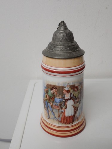 Antiker porzellan bierkrug - antiker,