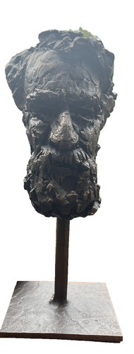 Künstler kopf bronze - -,