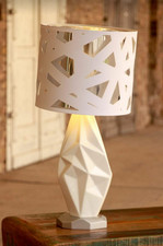 Seltene Design Tischlampe, Schreibtischlampe, Keramikkörper, 80 cm hoch