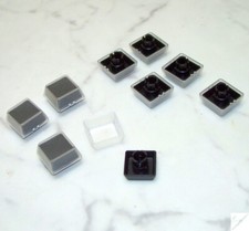 9x Tastenkappe schwarz für PrehKeyTec Kassentastatur Taste Kappe Kasse _gb