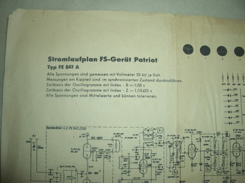 Schaltplan fernsehgerät - schaltplan,