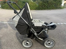 Emmaljunga Seat Unit Kinderwagen schwarz, gebraucht, mit Wanne, Winterfell etc.