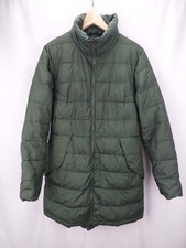 Didriksons Damen Winter Steppmantel Stehkragen Taschen Logo Gr. 44 XL Dunkelgrün