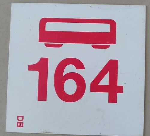 Wagen 164 zug schild - 164,