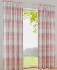 376377 Heine home Dekostore Gardinen Vorhänge rose gestreift NEU 2er Set II.Wahl