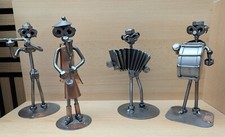 Schraubenmännchen schottische Musikgruppe mit Dudelsack, etc . Komplett 4 Stück