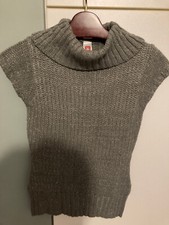 ärmelloser Rollkragenpulli m.Lurex-Streifen Gr. 146-152 "here+there" cool by C&A