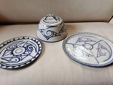 3 Teile Tongeschirr - hellgrau