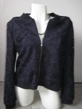 RENA MARX org. Blazer Jacke - Gr. 40 Maße! - Dunkelblau - Spitzenmuster - Top!