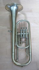 Vintage Saxhorn Baritonhorn Euphonium Gautrot Breveté Paris Lizenz Adolphe Sax