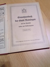 Einwohnerbuch Adressbuch der Stadt Meiningen 1941 mit Helba und Welkershausen