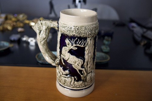 Deutscher bierkrug mit - deutscher,